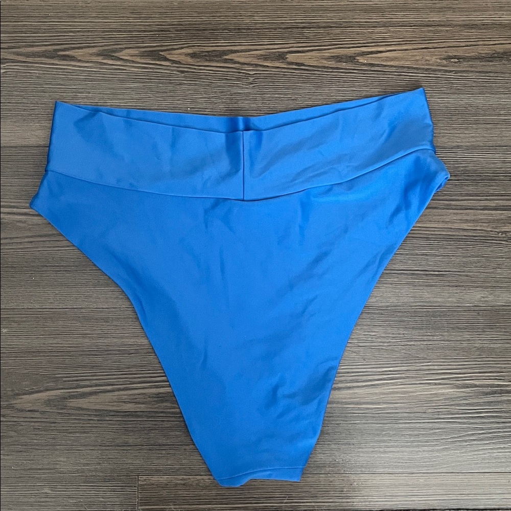 Aerie Cheeky Blue High-Waisted Bikini Bottom - Picture 2 of 3